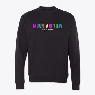 Mountain View Oklahoma Color Pop Crewneck Sweatshirt