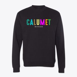 Calumet Michigan Color Pop Crewneck Sweatshirt