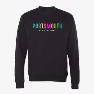 Portsmouth New Hampshire Color Pop Crewneck Sweatshirt