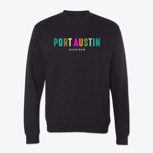 Port Austin Michigan Color Pop Crewneck Sweatshirt