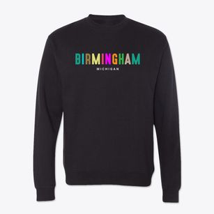 Birmingham Michigan Color Pop Crewneck Sweatshirt