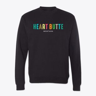 Heart Butte Montana Color Pop Crewneck Sweatshirt