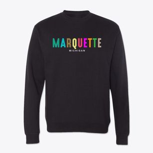 Marquette Michigan Color Pop Crewneck Sweatshirt