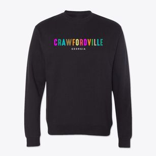 Crawfordville Georgia Color Pop Crewneck Sweatshirt