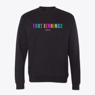 Fort Jennings Ohio Color Pop Crewneck Sweatshirt