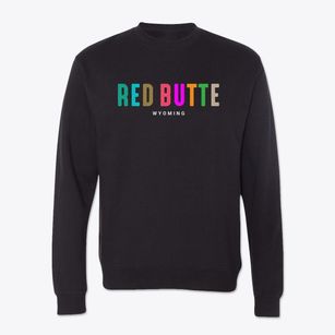 Red Butte Wyoming Color Pop Crewneck Sweatshirt