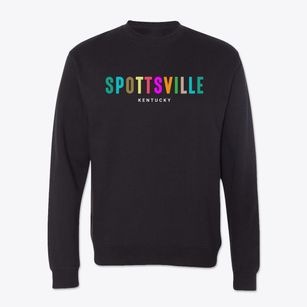 Spottsville Kentucky Color Pop Crewneck Sweatshirt