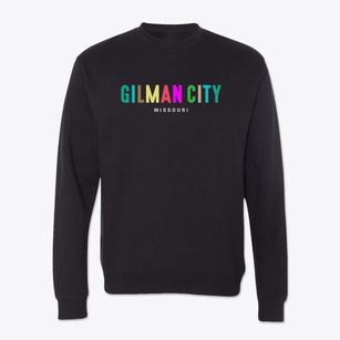 Gilman City Missouri Color Pop Crewneck Sweatshirt