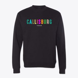Callisburg Texas Color Pop Crewneck Sweatshirt