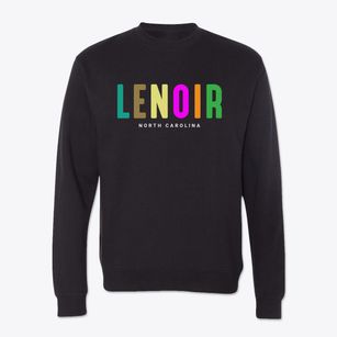 Lenoir North Carolina Color Pop Crewneck Sweatshirt
