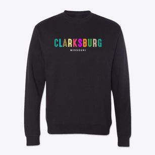 Clarksburg Missouri Color Pop Crewneck Sweatshirt