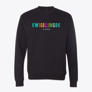 Kwigillingok Alaska Color Pop Crewneck Sweatshirt