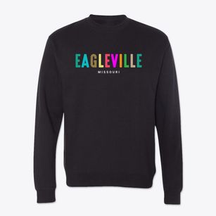 Eagleville Missouri Color Pop Crewneck Sweatshirt