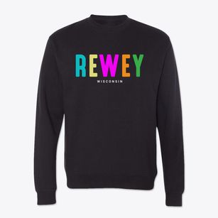Rewey Wisconsin Color Pop Crewneck Sweatshirt