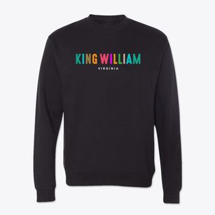 King William Virginia Color Pop Crewneck Sweatshirt