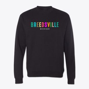 Breedsville Michigan Color Pop Crewneck Sweatshirt