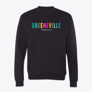 Greeneville Tennessee Color Pop Crewneck Sweatshirt