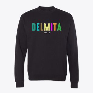 Delmita Texas Color Pop Crewneck Sweatshirt