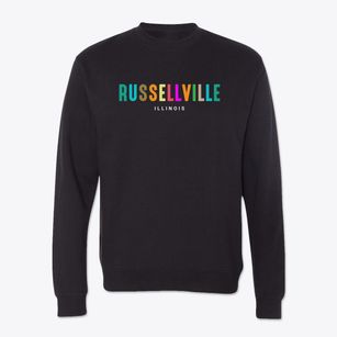 Russellville Illinois Color Pop Crewneck Sweatshirt