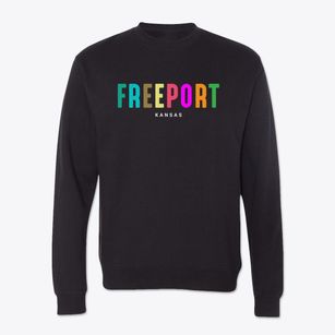 Freeport Kansas Color Pop Crewneck Sweatshirt