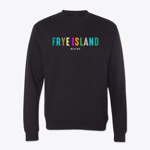 Frye Island Maine Color Pop Crewneck Sweatshirt