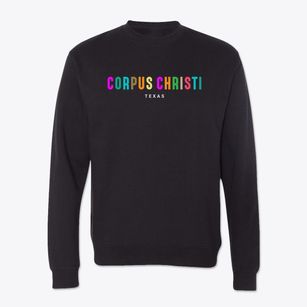 Corpus Christi Texas Color Pop Crewneck Sweatshirt