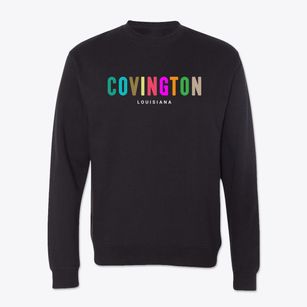 Covington Louisiana Color Pop Crewneck Sweatshirt