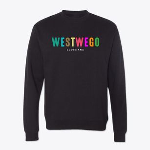 Westwego Louisiana Color Pop Crewneck Sweatshirt
