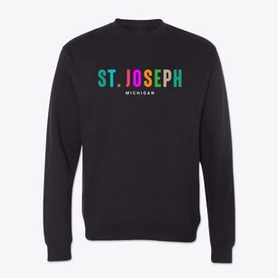 St. Joseph Michigan Color Pop Crewneck Sweatshirt