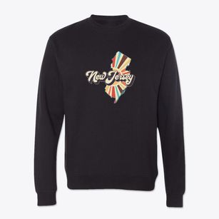  New Jersey Retro Art Crewneck Sweatshirt