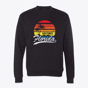 Hastings Florida Palm Tree Sunset Crewneck Sweatshirt
