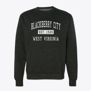 Blackberry City West Virginia Classic Established Crewneck Sweatshirt