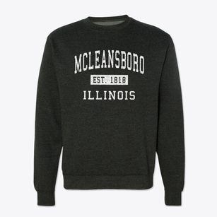 Mcleansboro Illinois Classic Established Crewneck Sweatshirt