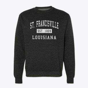 St. Francisville Louisiana Classic Established Crewneck Sweatshirt