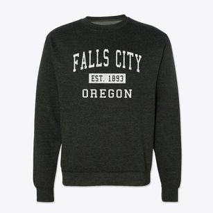 Falls City Oregon Classic Established Crewneck Sweatshirt