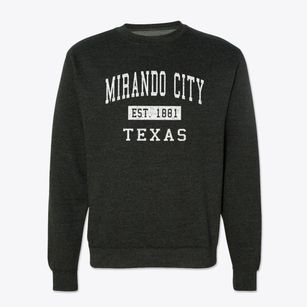 Mirando City Texas Classic Established Crewneck Sweatshirt