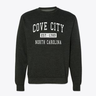Cove City North Carolina Classic Established Crewneck Sweatshirt