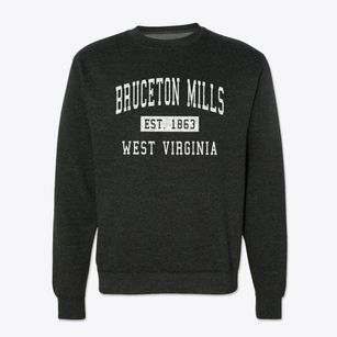 Bruceton Mills West Virginia Classic Established Crewneck Sweatshirt
