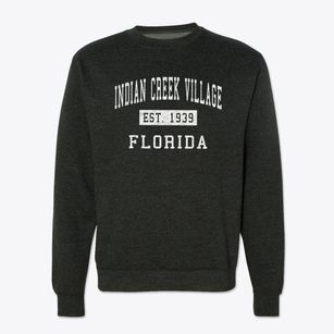 Indian Creek Village Florida Classic Established Crewneck Sweatshirt