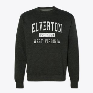 Elverton West Virginia Classic Established Crewneck Sweatshirt