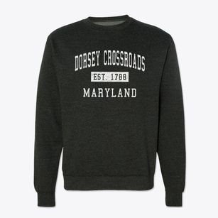 Dorsey Crossroads Maryland Classic Established Crewneck Sweatshirt