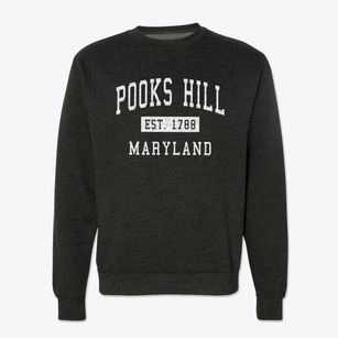 Pooks Hill Maryland Classic Established Crewneck Sweatshirt