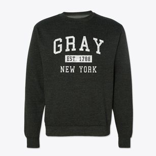 Gray New York Classic Established Crewneck Sweatshirt