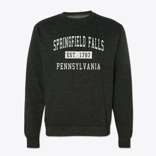Springfield Falls Pennsylvania Classic Established Crewneck Sweatshirt