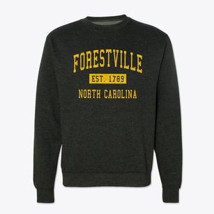Forestville North Carolina Classic Established Crewneck Sweatshirt