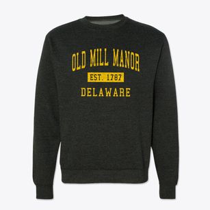 Old Mill Manor Delaware Classic Established Crewneck Sweatshirt