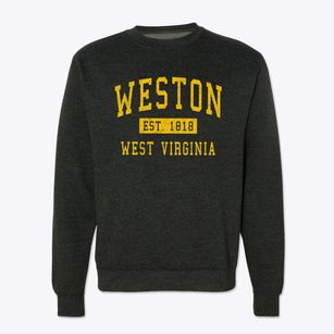 Weston West Virginia Classic Established Crewneck Sweatshirt