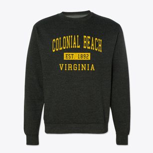Colonial Beach Virginia Classic Established Crewneck Sweatshirt