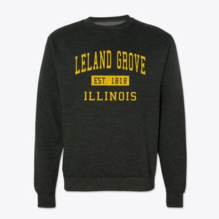 Leland Grove Illinois Classic Established Crewneck Sweatshirt