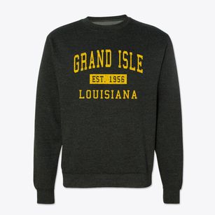 Grand Isle Louisiana Classic Established Crewneck Sweatshirt